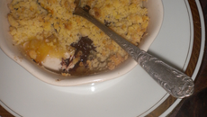 Crumble poire et chocolat