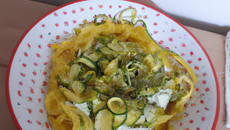 Tagliatelle de courgettes au chèvre