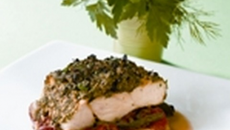 Pavés de bar en croûte d'herbes