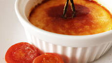 Crème brulée à la tomate confite