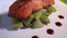 Saumon laqué au sirop d'érable