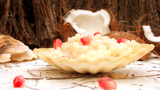 Riz au lait de coco et grenade