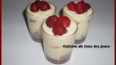 Verrine de tiramisu aux framboises