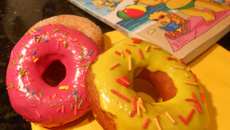 Donuts vanille glaçage coloré