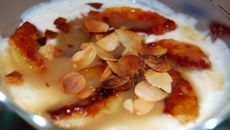 Velouté d'amande aux pommes et caramel