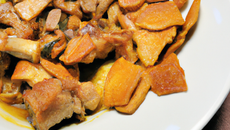 Rôti de porc aux girolles