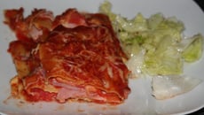 Lasagnes jambon-tomates