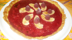 Tarte pomme -framboise