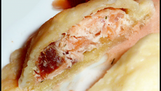 Raviolis au saumon et tomates séchées