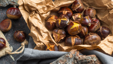 Châtaignes grillées au four