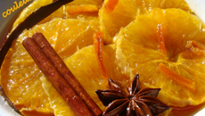 Soupe d'orange au caramel d'épices