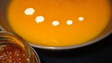 Soupe courge butternut - pate de curry rouge