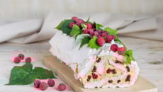 Bûche mascarpone framboises