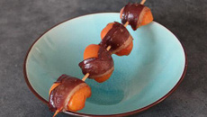 Brochette aux abricots et magret