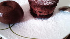 Fondant au chocolat vanille et coco râpée