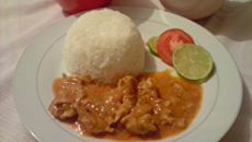 Fricassée de poulet au citron vert et au lait de coco