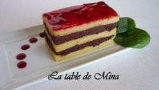 Mille-feuille de gelée de pommes et boudin noir