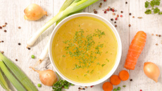 Soupe aux poireaux et aux carottes