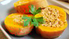 Courge butternut farcie au veau épicé