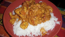 Escalope de poulet aux pommes à l'indienne