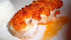 Filet de poisson en crumble de chorizo