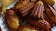 Madeleines au chocolat et à la banane