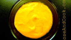 Crème de carottes et lentilles corail- jus citronnelle/gingembre