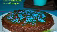 Mousse au chocolat sur lit de curaçao