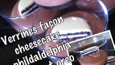 Verrines façon cheesecake philadelphia milka et oreo chocolat blanc