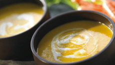 Velouté aux concombres et carottes