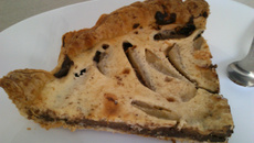 Tarte aux poires poudre d'amande et chocolat noir