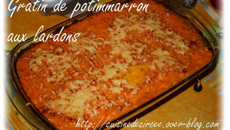 Gratin de potimarron aux lardons
