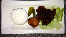 Porc au caramel relevé au poivre