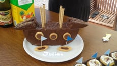 gâteau d'anniversaire sur le thème des pirates