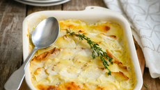Gratin dauphinois de légumes oubliés au Chavignol AOP