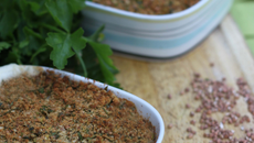 Gratin de blettes façon crumble de sarrasin