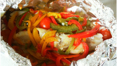 Papillote de Merlan aux 3 poivrons