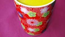 Soupe de petits pois au mascarpone et au bacon craquant