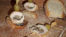 Montadito de roulé de viande