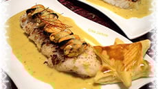 Dos de cabillaud et moules à la sauce safranée