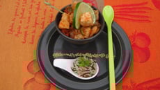 Wok d'espadon et poivron pimenté au gingembre et soja