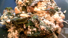 Crumble à l'asiatique, mais à l'emmental