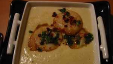 Crème d'endives et noix St-Jacques