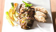 Aubergines confites à l'épaule d'agneau