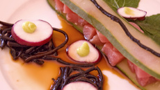 Sashimi de thon, algues Hiziki