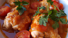 Poulet aux tomates confites