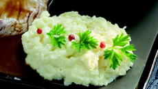 Purée de Princesse Amandine® et jambon à l'os braisé