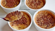 Flan à la confiture de lait cacao et noisettes