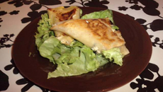 Bricks au chèvre frais et pesto