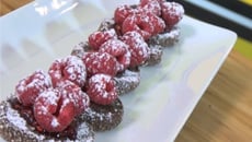 Sablés diamants au chocolat et aux framboises
